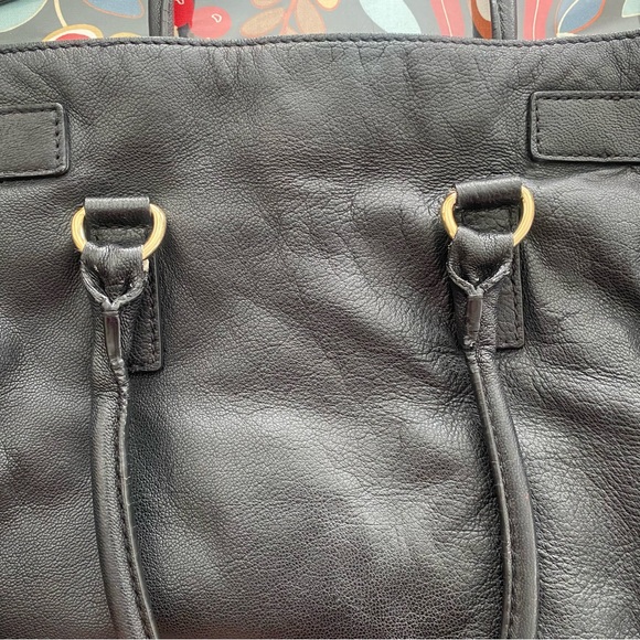 Michael Kors Bag Large leather Hamilton black gold - Picture 15 of 16